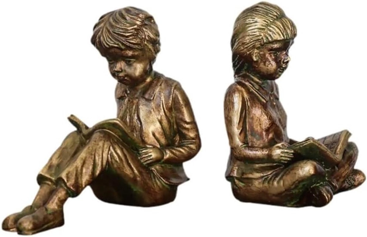 Set van 2 decoratieve boekensteunen in meerdere kleuren