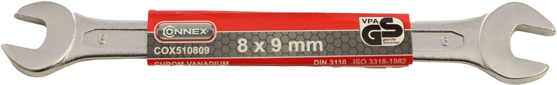 Conmetall Meister Conmetall Gabelschlüssel, Chrom-Vanadium-Stahl, 8 x 9 mm