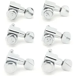 Fender locking tuners chroom met vintage buttons (set van 6), Zubehör Instrumente, Silber