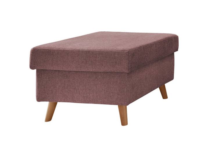 P & B Hocker, Rosa, Holz, Buche, massiv, Struktur, rechteckig, 61x43x61 cm, Made in EU, Wohnzimmer, Hocker, Sitzhocker