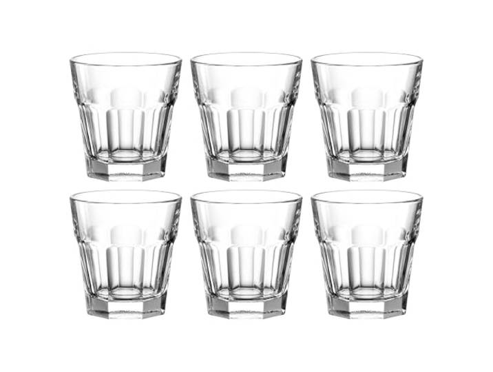 Leonardo Rock Wasser-Gläser, 6er Set, spülmaschinengeeignete Saft-Gläser, Trink-Becher aus Glas im klassischen Stil, Getränke-Set, 265 ml, klar, 013382