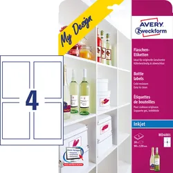 AVZ MD4001 - Flaschen-Etiketten, 90 x 120 mm, 20 Etiketten