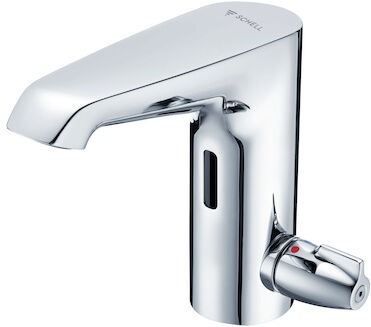 Mitigeur lavabo infrarouge Schell XERIS E2-T 002460699 eau mitigée haute pression, compartiment à piles 6 V, IP 65, chromé