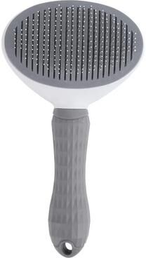 Uplifted Trends Self Cleaning Pet Hair Remover Brush For Dogs & Cats Grooming Tool & Dematting Comb gray