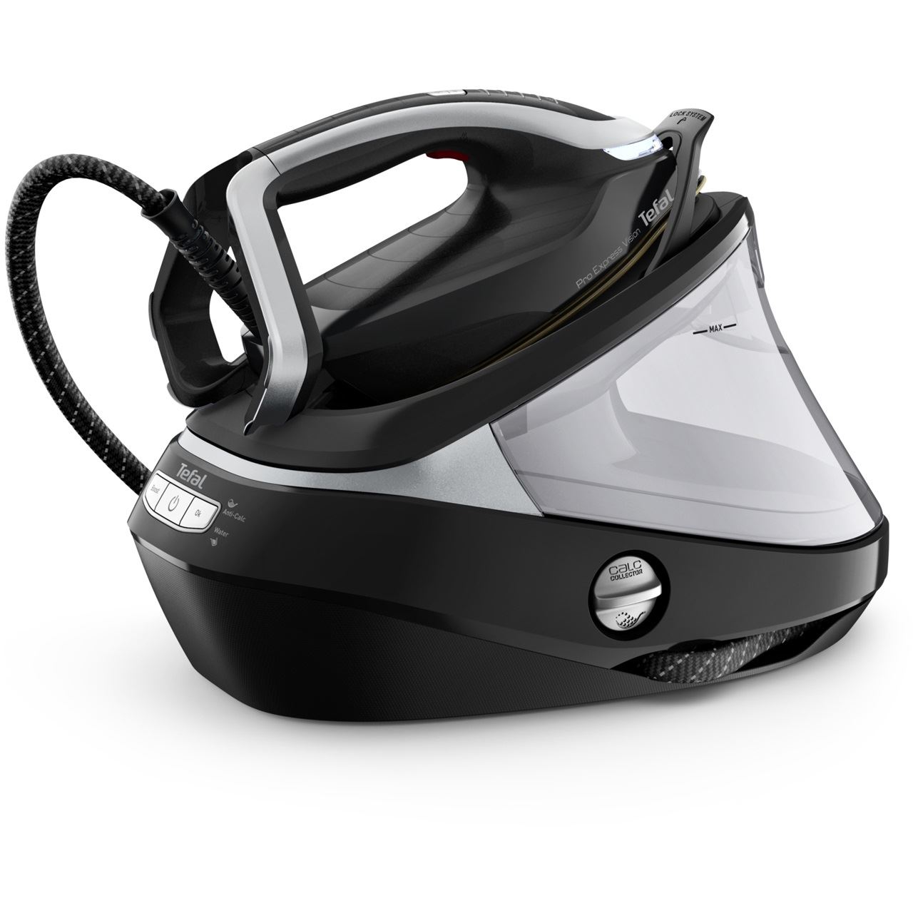 Tefal Pro Express Vision GV9821 3000 W 1,2 l Durilium AirGlide Autoclean soleplate Schwarz, Silber