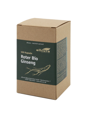 allcura Naturheilmittel GmbH ROTER BIO Ginseng Kapseln 100 St 16501796