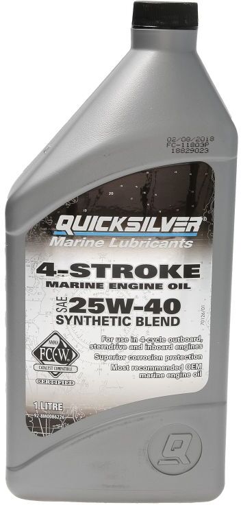 Motoröl QUICKSILVER 8M0086226 4T Marine 25W-40 Synthetic Blend 1L