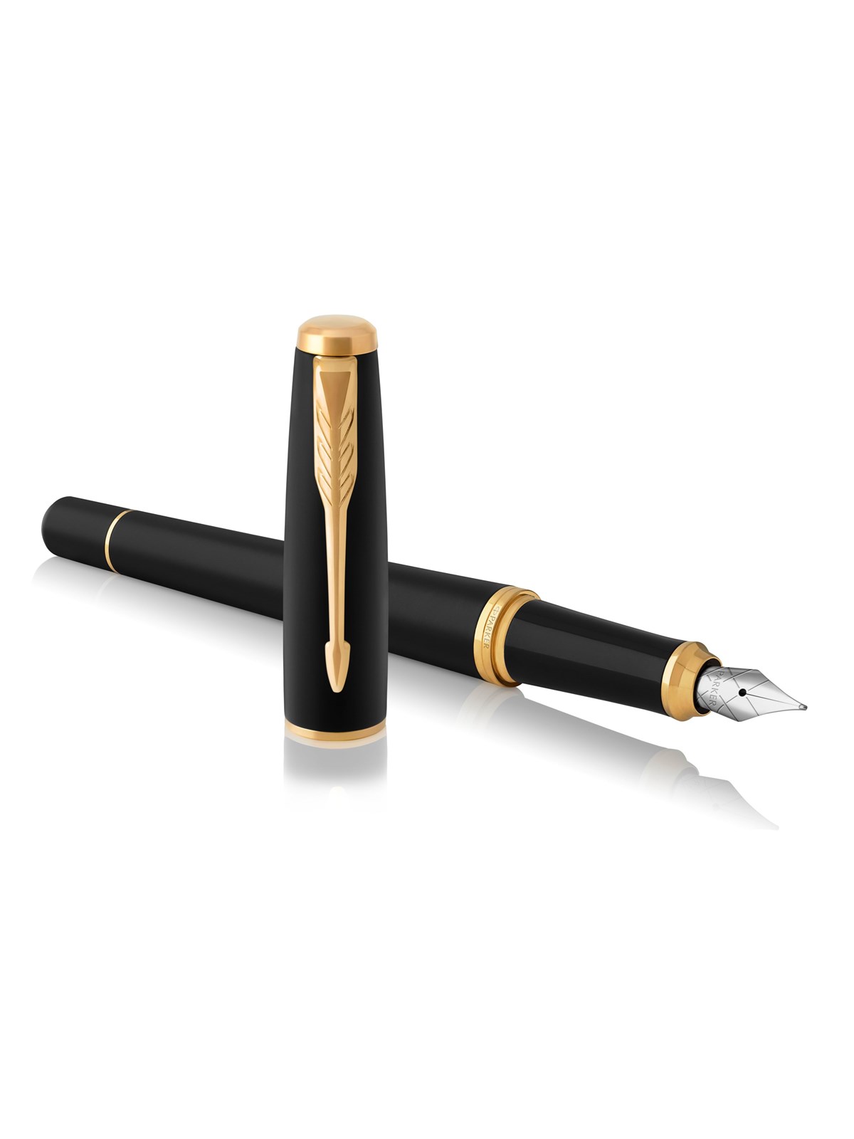 Parker Urban Füller | Muted Black mit Goldzierteilen | Füllfederhalter mit feiner Feder und blauer Tinte | Geschenkbox