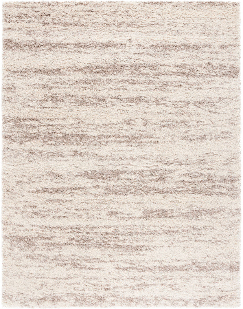 Borough Wharf Hudson Shag Striped Area Rug In Ivory / Beige Ivory;Beige Rectangle 236 x 305 cm