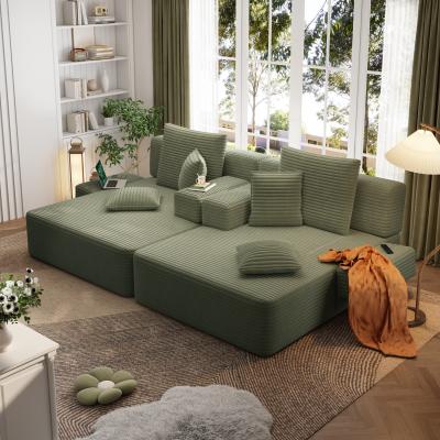 Loedds 97-inch 2-Seat Sleeper Loveseat with Convertible Design, Storage and Spring Seat Support, Light Green