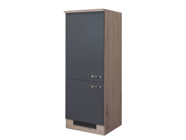 Kühlumbauschrank 161cm Grau/Basalt