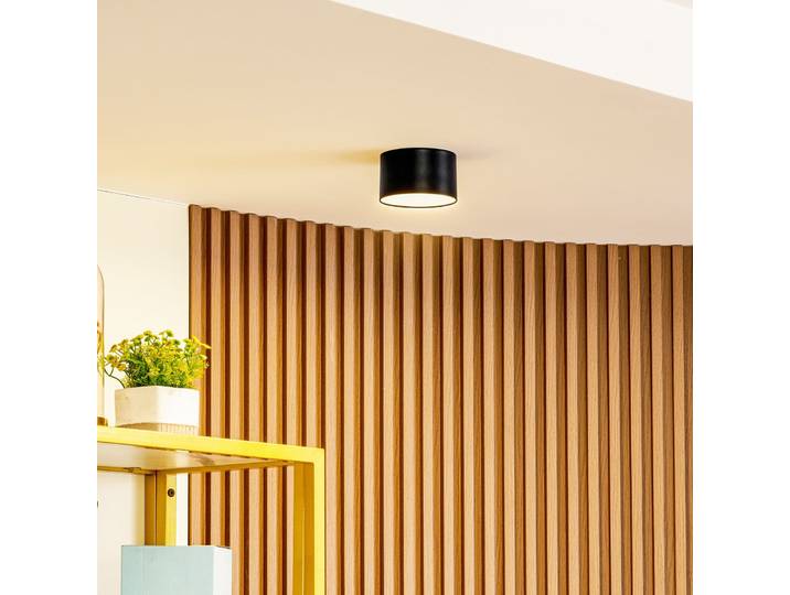 Nivoria LED Spot en Saillie Ø11 Black - Lindby - Salon / séjour - Moderne - Aluminium - Rond