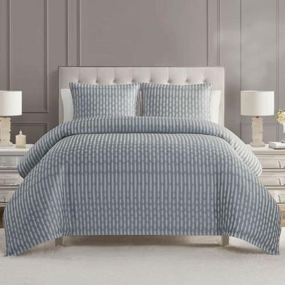Bcp Home-Bedding Aretha Mini Comforter Set Steel Blue, King, Steel Blue