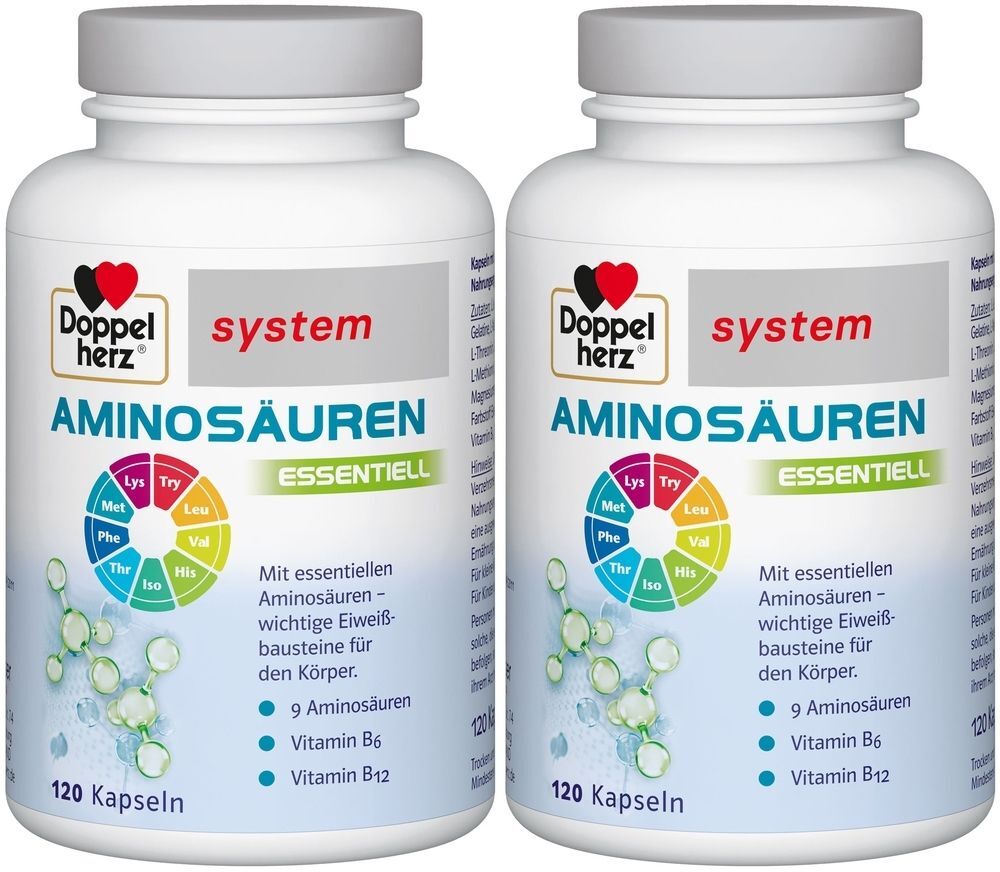 2x Doppelherz Aminosäuren essentiell system Kapseln 2x120 St