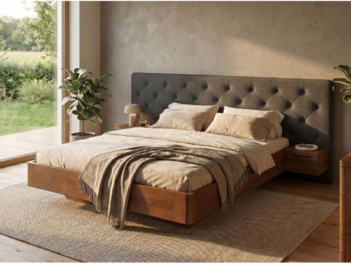 Bett „Clarissa“ Kernbuche Dunkel 180 x 200 cm Massivholz Buche Dunkel
