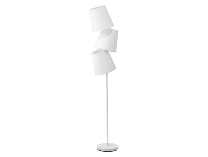 Moderne Stehlampe 3 Lampenschirme Polyester/Metall cremeweiß Rio Grande