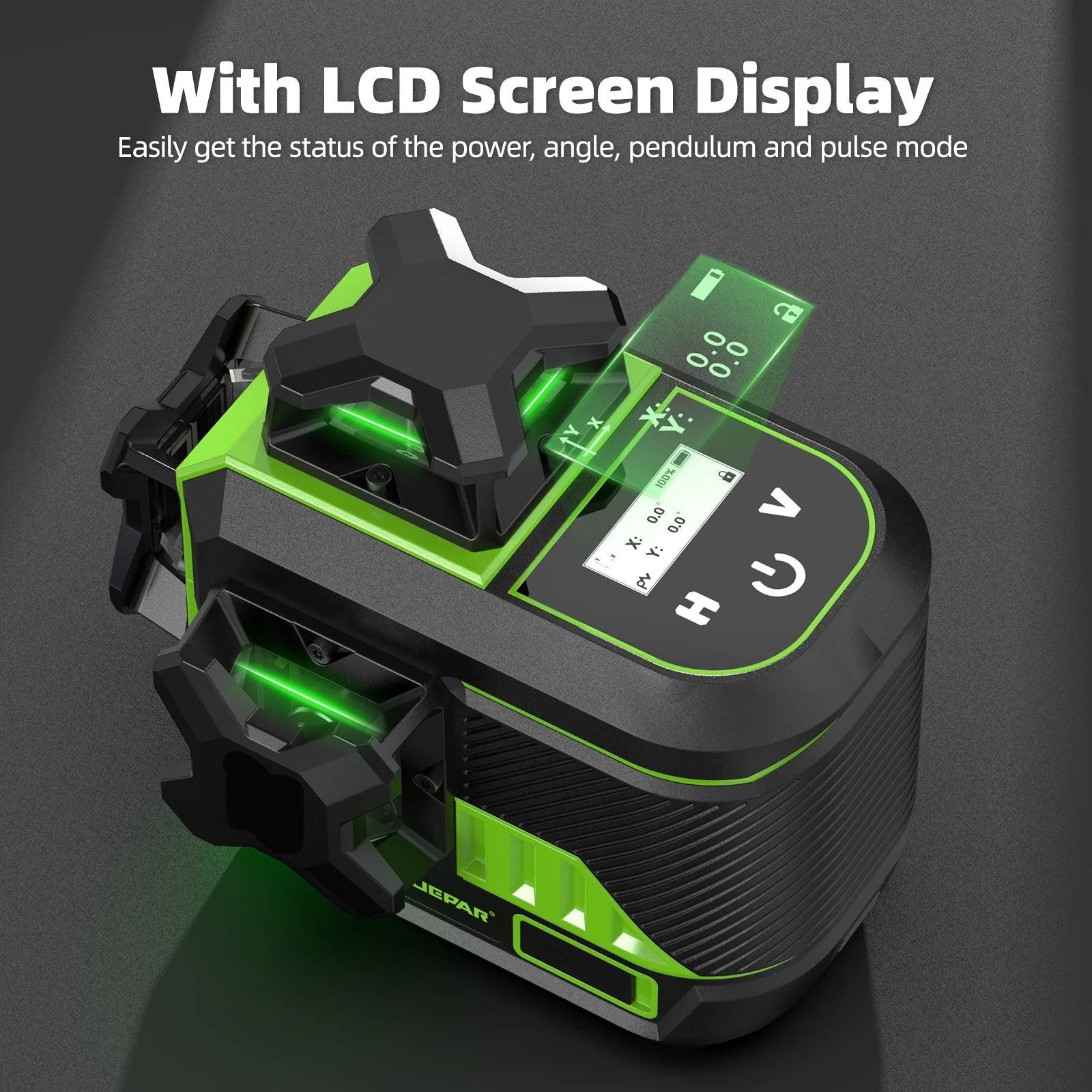 Selius Laserwaterpas – 3D 360° Kruislijnlaser – Zelfnivellerend – Bluetooth – IP54