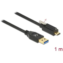 DELOCK USB-Kabel Superspeed 10 Gbps A->C St/St Schraube 1.0m