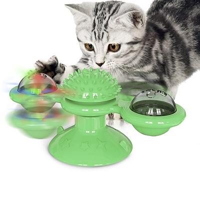 Lockspielzeug für Katzen Interaktives Spielzeug Rotierendes Spielzeug Katzenspielzeug-Set Windmühle Interaktives Katzenspielzeug Spaß Katzenspielzeug Katzen Kätzchen 1 Satz Rund haustierfreundlich