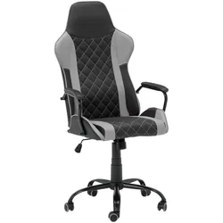 Carmen 6310 Gaming-Stuhl mit Kunstleder – Schwarz/Grau