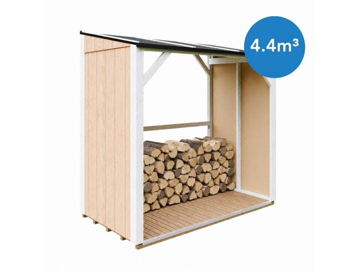 BRENNHOLZLAGER 2,54 m², Kaminholzunterstand mit ~4,4 m³ Lagerkapazität