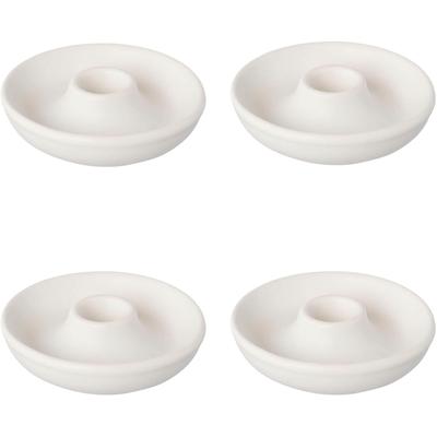 Kerzenhalter OTTO HOME "Stabkerzenhalter Adalena", weiß, H:3cm Ø:9cm, Porzellan, Kerzenhalter, Kerzenhalter, aus Porzellan, im nordischen Stil