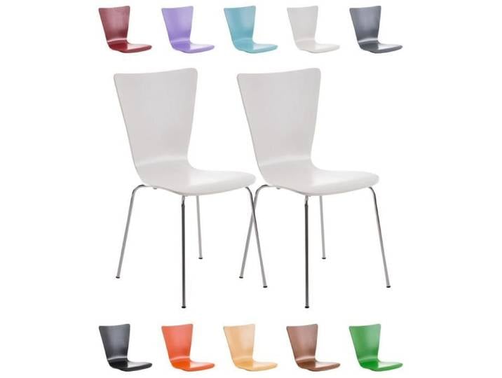 CLP Lot de 2 chaises visiteur Aaron Couleur:blanc