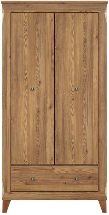 garneroarredamenti Armadio 102x202h cm 2 ante rovere scuro Lucca