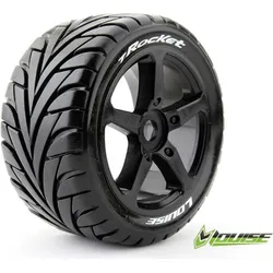 Louise T-Rocket Reifen soft auf Felge schwarz 17mm (2) 1/8 Truggy