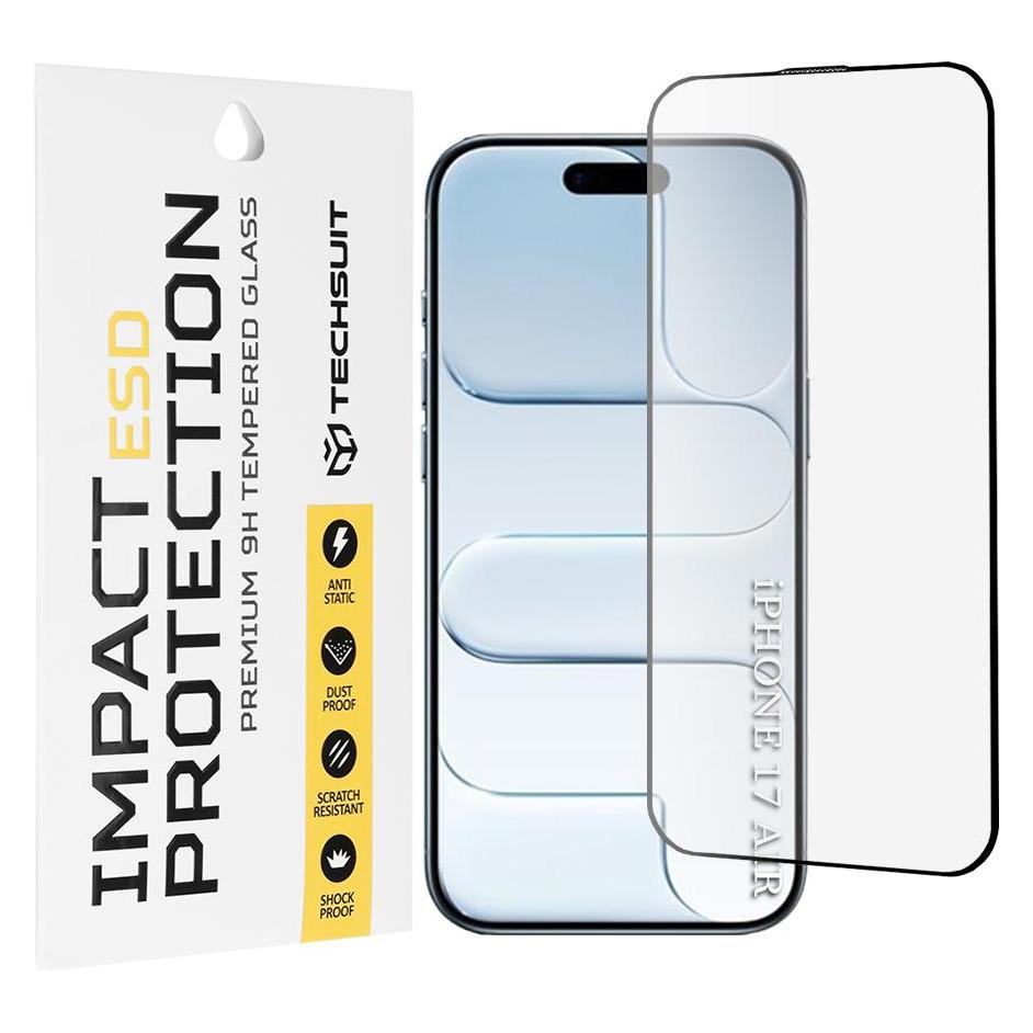 Techsuit - ESD Glass - iPhone 17 Air - Black (1 Stk., Apple iPhone 17) (60230420)