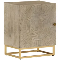 vidaXL Nachttisch 40x30x50 cm Massivholz Mango und Eisen