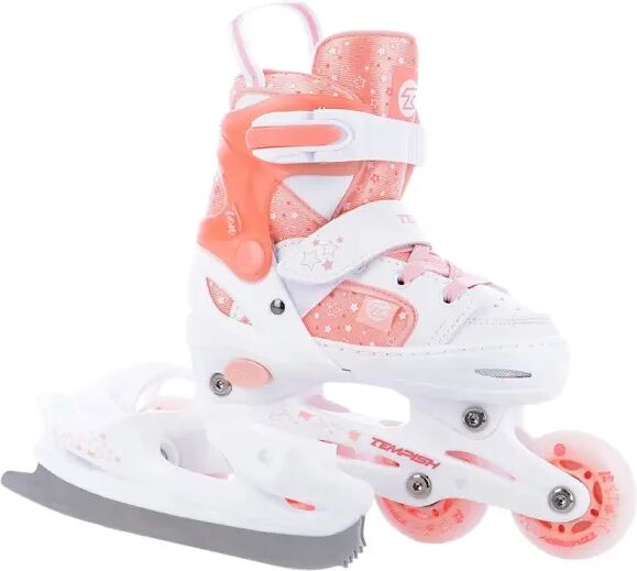 Girls Inline Skates Tempish RS TON Duo LED Adjustable (2-4)  - Orange;White - Size: 2-4 UK