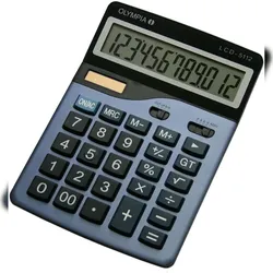 Olympia Taschenrechner LCD-5112 12-stellig stahlblau Packung mit 20 Stück