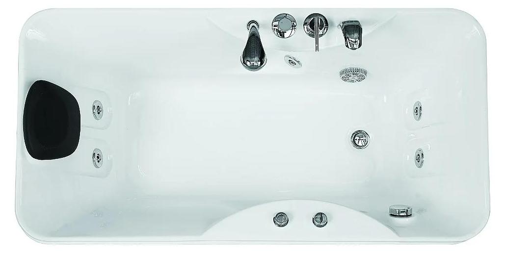 Whirlpool Badewanne - 1 Person - 140 Liter - Ecke Rechts - GAVINO