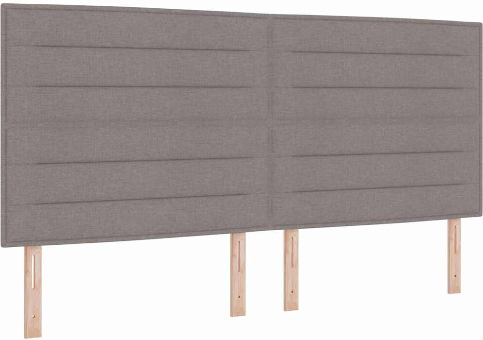 vidaXL Tête de lit Taupe tissu