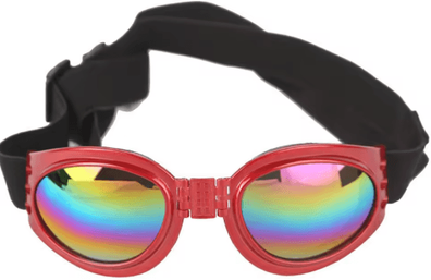 Inspire Picks Foldable Pet Sunglasses For Dogs & Cats Outdoor UV Protection Dog Glasses red