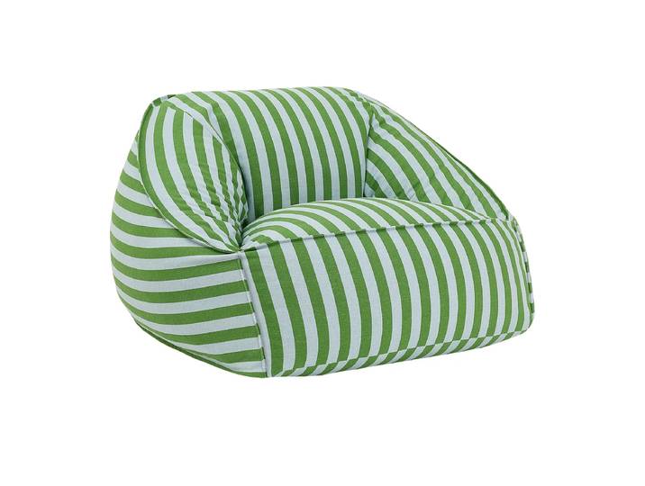 Nobodinoz - Ziggy Armchair Sitzsack (für Erwachsene), green blue stripes
