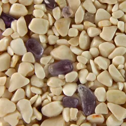 Terralith Edelsteinteppich WAND Amethyst / Crema für 1 qm