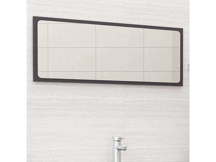 vidaXL Badspiegel Grau 100x1,5x37 cm Holzwerkstoff