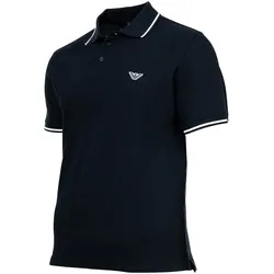 EMPORIO ARMANI Herren Poloshirt - ESSENTIAL, Pique, Logo, Baumwolle, einfarbig Blau / M