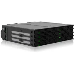 Icydock ICY DOCK Wechselrahmen 8xSATA 2,5" SAS/SATA HDD/SSD,schwarz, SSD + Festplatte Zubehör