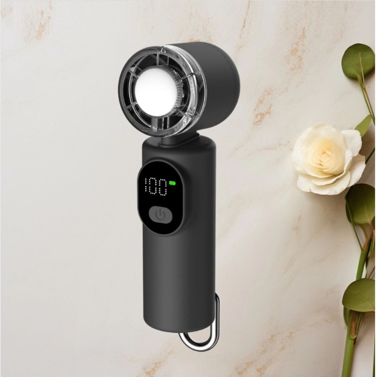 INF Ventilateur de bureau haute vitesse et puissant - Ventilateur portable rechargeable par USB avec 5 vitesses réglables,