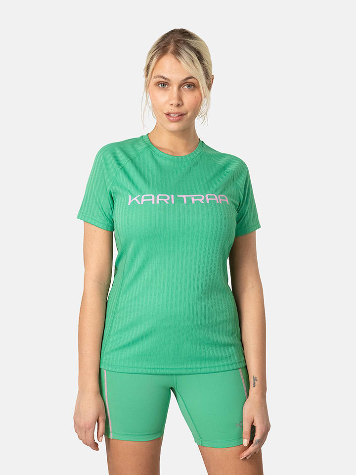 KARI TRAA Trainingsshirt "Ella" in Grün - XS