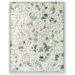 Terralith Farbmuster Edelsteinteppich - Aventurin / Bianco-