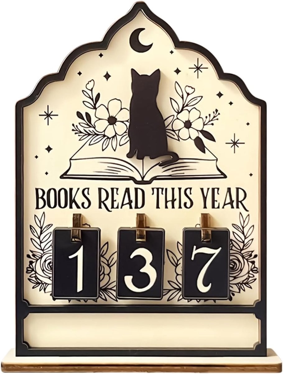 Boek Lezen Teller Leesmeter Decoratie met Vintage Plank Ontwerp voor Volwassenen