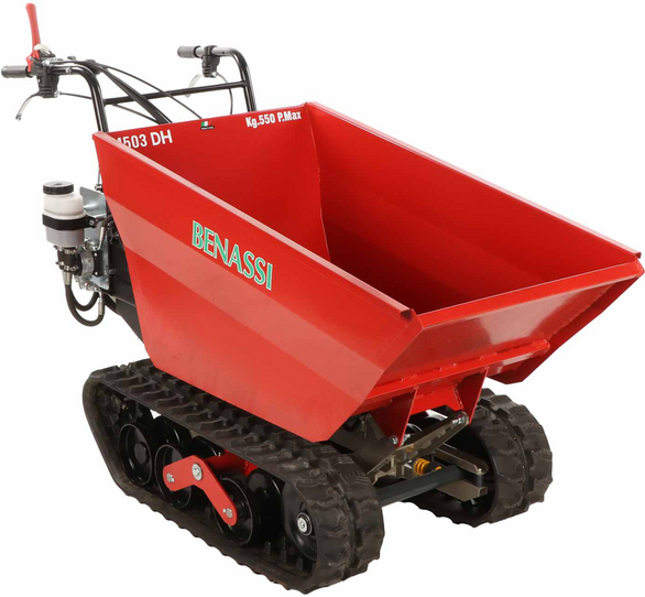 Benassi M503DH - Brouette à chenilles - Benne dumper hydraulique - Capacité 550 kg