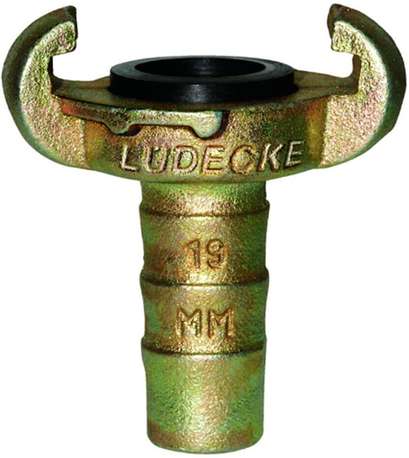 Lüdecke Klauen-Schlauchkupplung DIN 3489, Temperguss, Tülle 25mm, 1 (SKG 25)