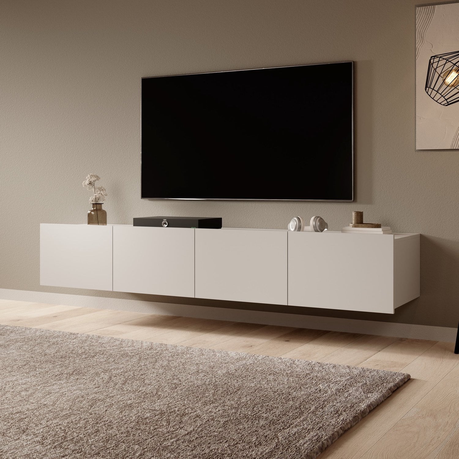 Meubella Calgary TV-meubel - Beige - 200 cm - Staand of hangend