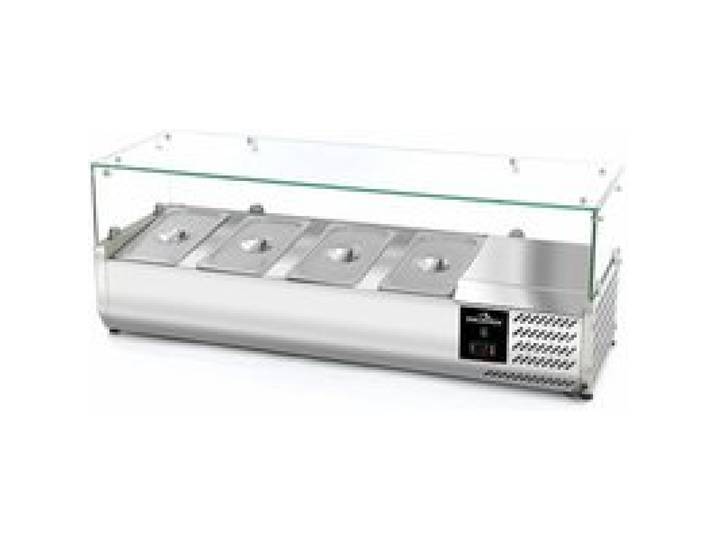 Vitrine à ingrédients réfrigérée 1200x395mm (4x GN1/3) PREMIUM - GOLDINOX