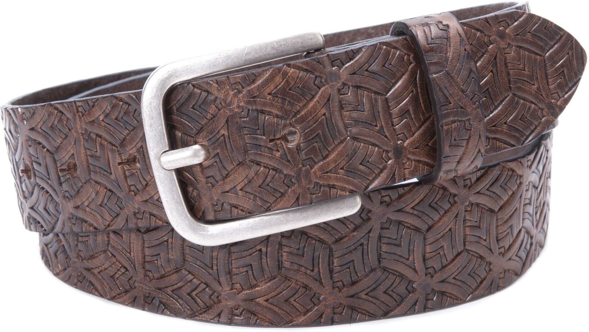 Ledergürtel BA98-COLOGNE "BA98-Cologne Gürtel", Damen, Gr. 80, braun, Obermaterial: 100% Lammleder LEL., uni, Gürtel Ledergürtel, mit Prägung